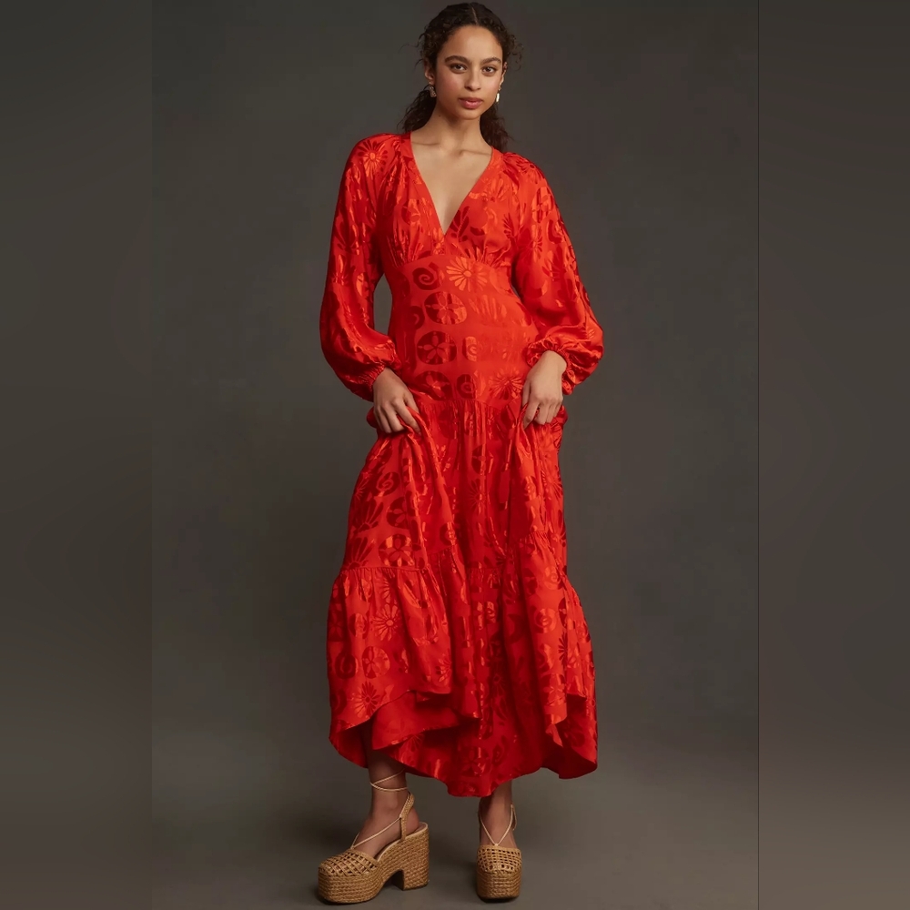 Farm rio jacquard maxi dress from Anthropologie